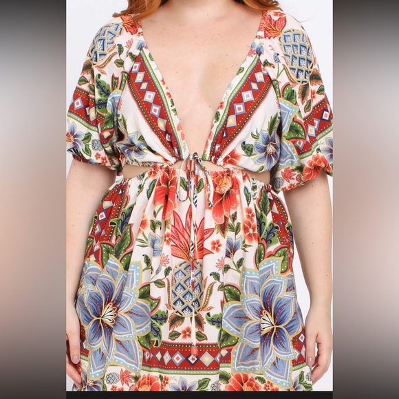 Farm Rio Pineapple Garden Mini Dress - Picture 2 of 9